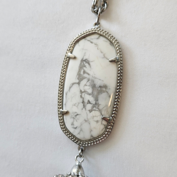 Kendra Scott white howlite Rayne pendant tassel necklace - Picture 3 of 3